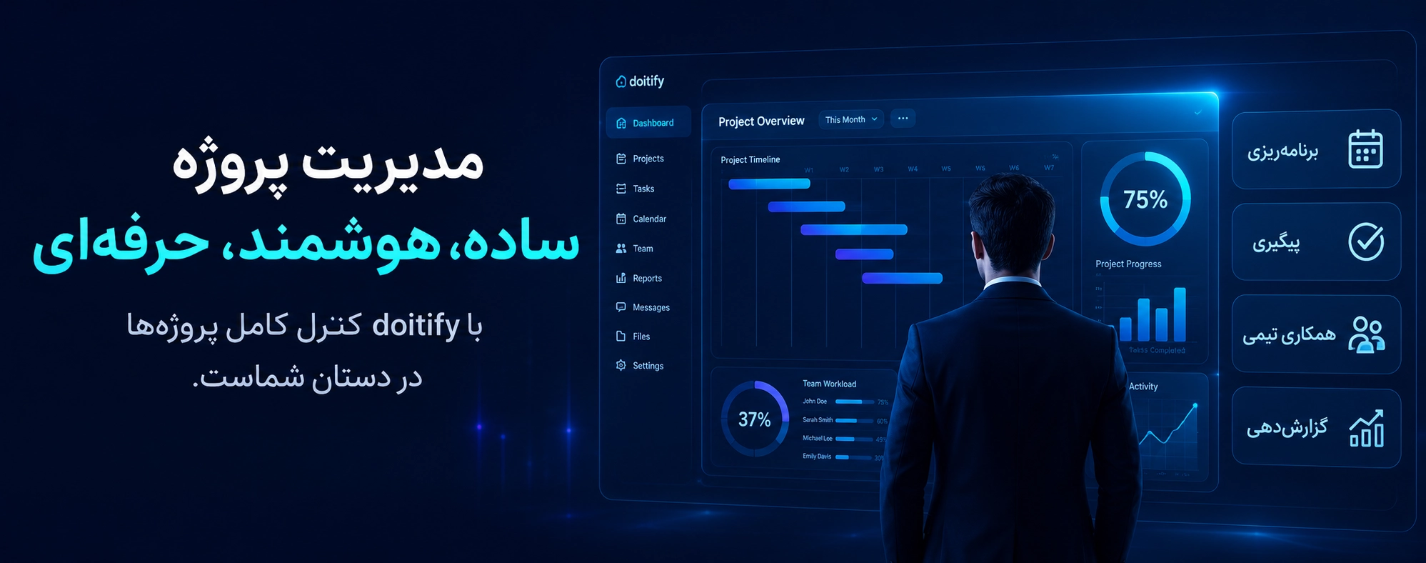 مدیریت پروژه ساده و هوشمند با doitify